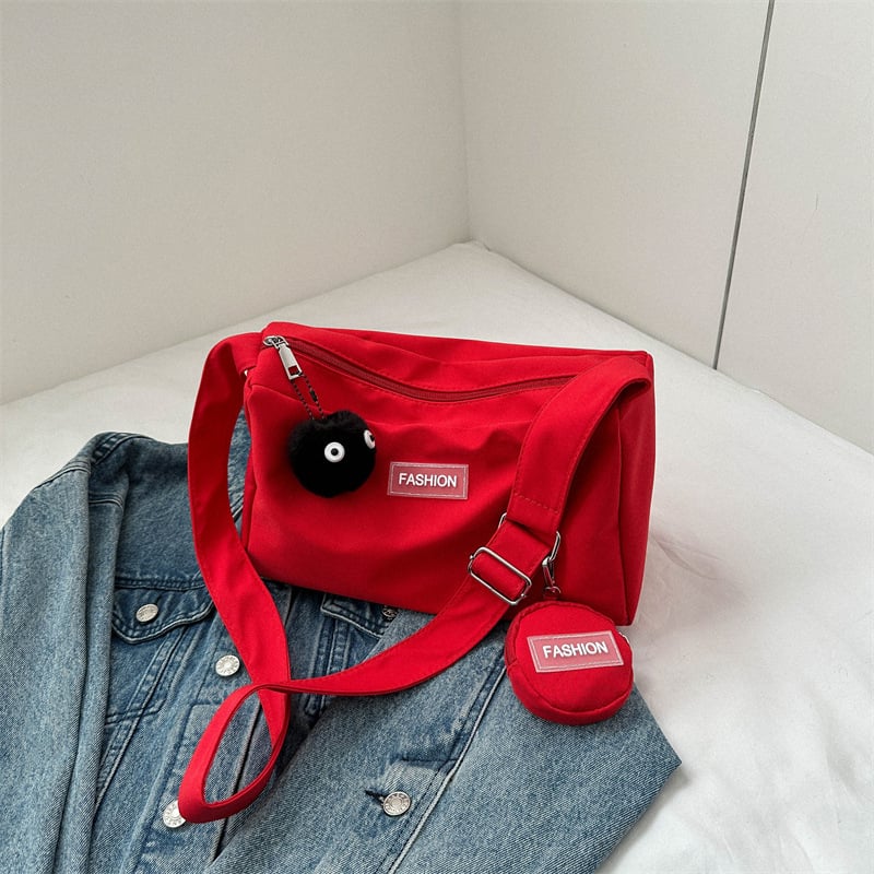 Ženska tote torba od Oxford tkanine, retro crossbody stil, svakodnevna torba preko ramena, srednja veličina, ljeto 2023