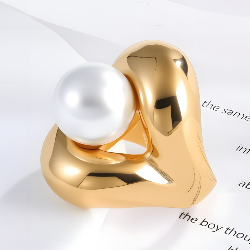 Inel din oțel inoxidabil 316L, formă geometrică, placare electrolitică, design original, pentru femei