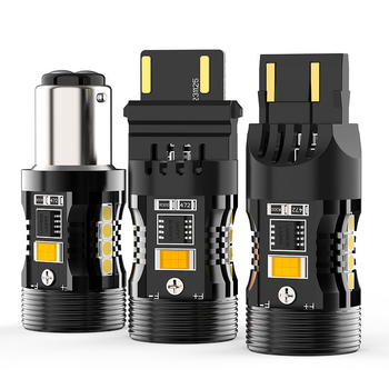 LED galinis atgalinis žibintas su T20 pagrindu, 25W, 10–18V, 6000K, 3570 SMD; suderinamas su BA15S/P21W/PY21W