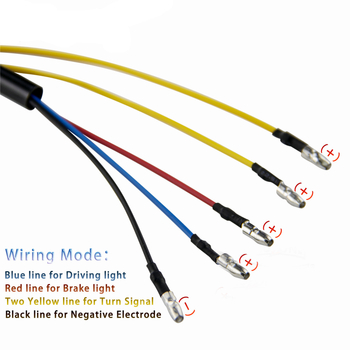 Universali skydelio formos LED stabdymo žibintas motociklams ir paspirtukams - MR31563, 12V, 2.5W, LED, 1800-2800K