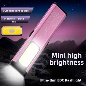 LED rankinė magnetinė vandeniui atspari mini nešiojama lauko avarinė šviesa — aliuminio lydinio korpusas, 850 mAh baterija, 10W LED šaltinis, įkrovimas