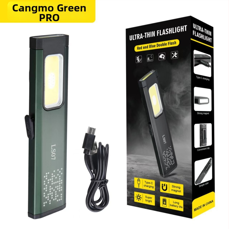 LED rankinė magnetinė vandeniui atspari mini nešiojama lauko avarinė šviesa — aliuminio lydinio korpusas, 850 mAh baterija, 10W LED šaltinis, įkrovimas