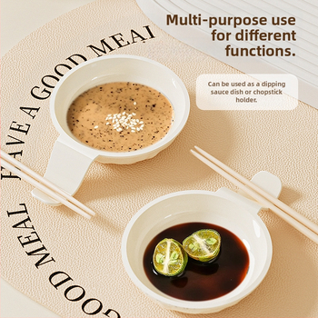 Plastový kruhový tanier na omáčky, vhodný do mikrovlnky, možnosť potlače loga a prispôsobenia