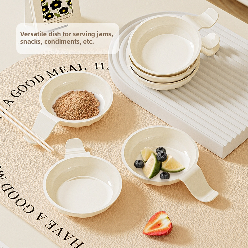 Plastový kruhový tanier na omáčky, vhodný do mikrovlnky, možnosť potlače loga a prispôsobenia