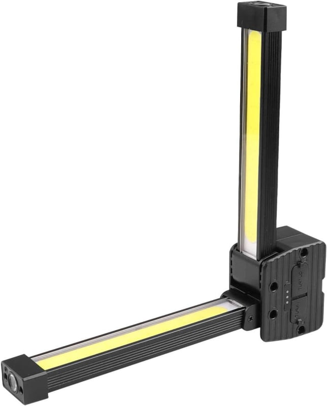 Презареждаща се работна лампа с двойно осветление и аварийно осветление, магнитна кука; COB LED, 10W, 5V, IP44, 200 lm, модел A55, 135 g