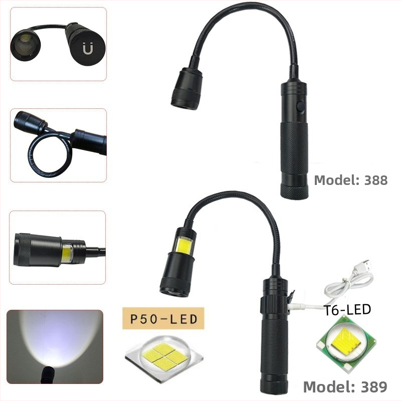 LED baterijska svjetiljka s magnetskom bazom i ručnim pogonom, 5W LED, 1200mAh, 360° rotacija