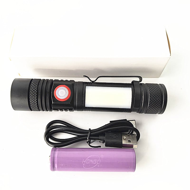 Type-C Φορτιζόμενη COB LED Εργασίας για Επισκευές Αυτοκινήτων – Αλουμινένιο Κέλυφος, 1200mAh Μπαταρία, Ισχύς 5W+3W, Περιστροφή 360°, Εμβέλεια 100–200m