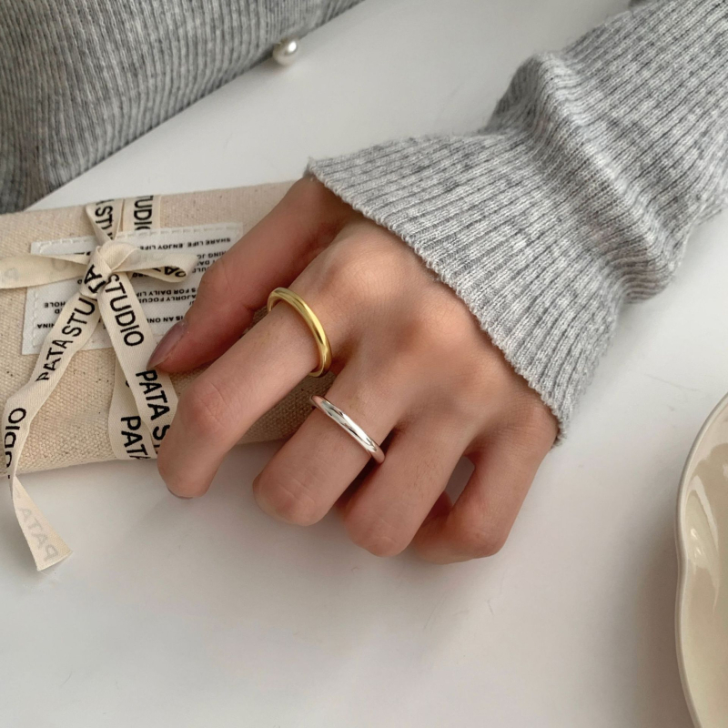 Taiya Inel din argint 925 geometric pentru femei – stil Ins