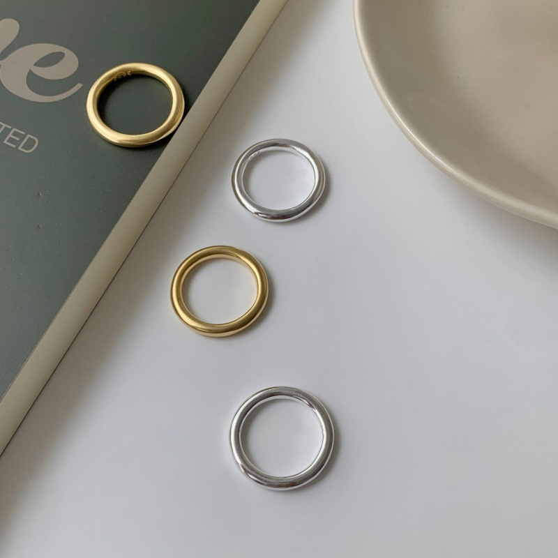 Taiya Inel din argint 925 geometric pentru femei – stil Ins