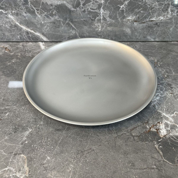 Kórejský titánový tanier – kruhový, čistiaci titan, bezpečný pre mikrovlnnú rúru, elektroplatinovaný povrch