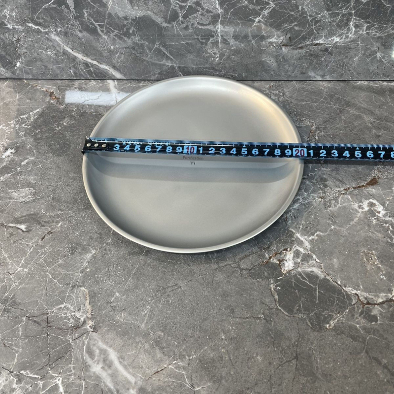 Kórejský titánový tanier – kruhový, čistiaci titan, bezpečný pre mikrovlnnú rúru, elektroplatinovaný povrch