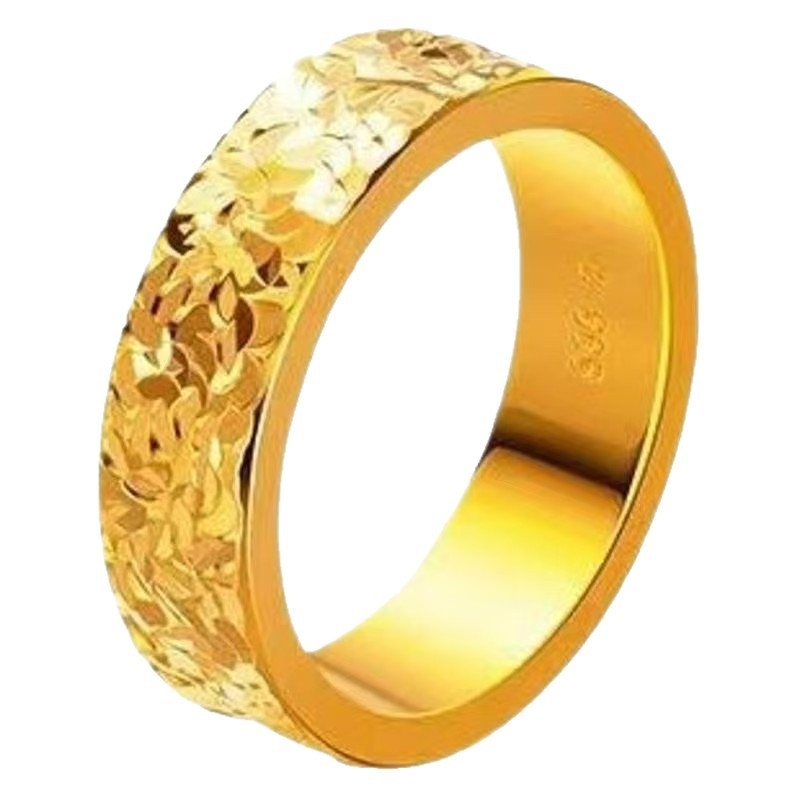 Prsten, jednostavan krug, alluvial zlato, elektroplating, unisex, lagani luksuzni stil