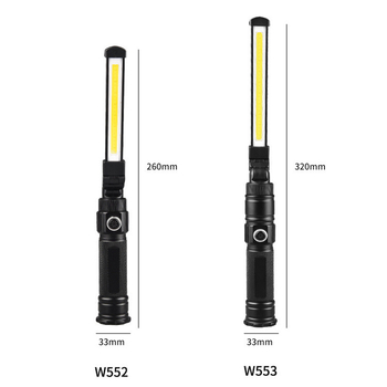 COB sklopiva radna svjetiljka s magnetskom bazom – 2800mAh punjiva LED, 360° rotacija, aluminijska legura, prijenosna za kampiranje i hitne situacije
