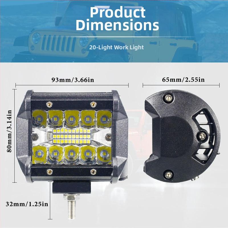 LED radna svjetiljka za auto Work022, 12V, 5000 lm, plastično kućište