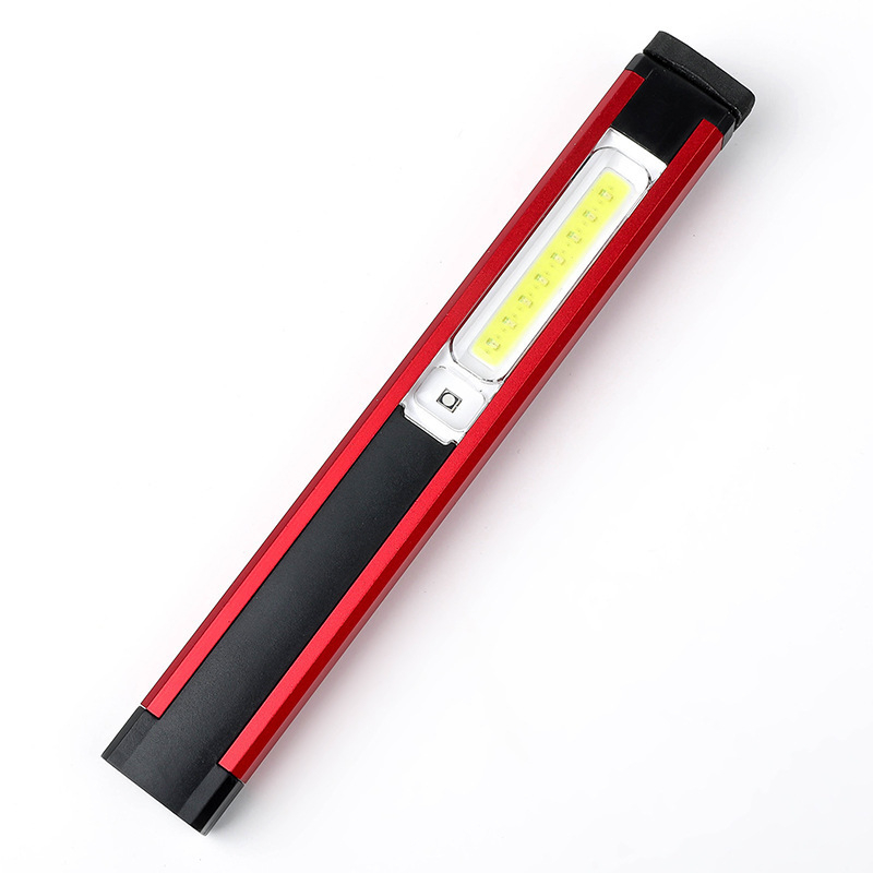 COB munkalámpa USB-töltéssel, tollklipsz, 10W LED, 1200mAh akkumulátor, mágneses autós tartó