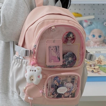Japanski stil školska torba za djevojčice, Mori Kei, svježi originalni dizajn, prozirna, kompatibilna s 12-inčnim prijenosnim računalom