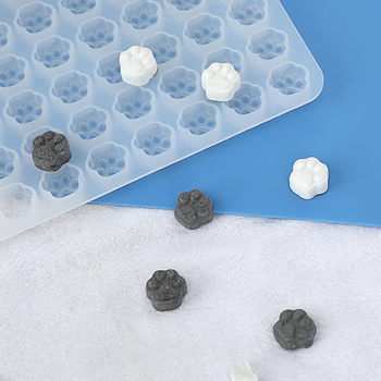 Macska tapp mintázatú tortaforma, szilikonforma, Diy72 sorozat, epoxigyanta kompatibilis