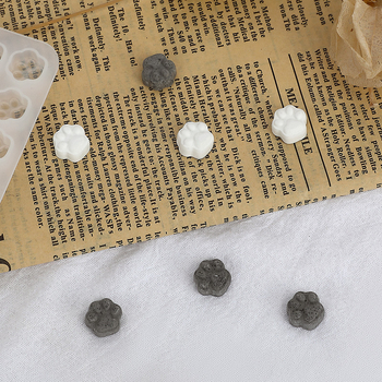 Macska tapp mintázatú tortaforma, szilikonforma, Diy72 sorozat, epoxigyanta kompatibilis