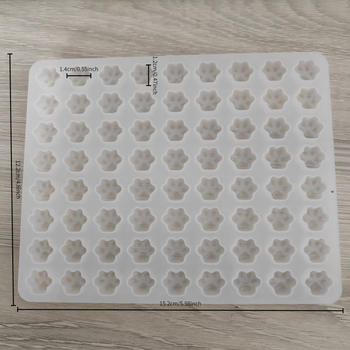 Macska tapp mintázatú tortaforma, szilikonforma, Diy72 sorozat, epoxigyanta kompatibilis