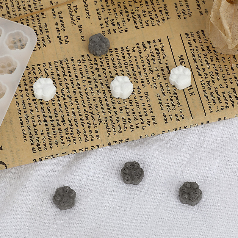 Macska tapp mintázatú tortaforma, szilikonforma, Diy72 sorozat, epoxigyanta kompatibilis