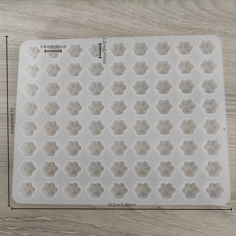 Macska tapp mintázatú tortaforma, szilikonforma, Diy72 sorozat, epoxigyanta kompatibilis