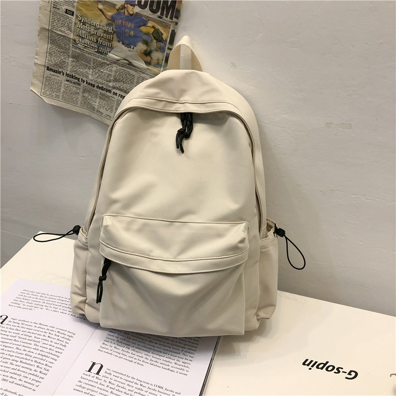 Egyszínű koreai stílusú, egyszerű hátizsák diákoknak, nylonból, kapacitás 20–35 l, kopásálló, 15 hüvelykes laptopnak megfelelő, iskola és utazás.