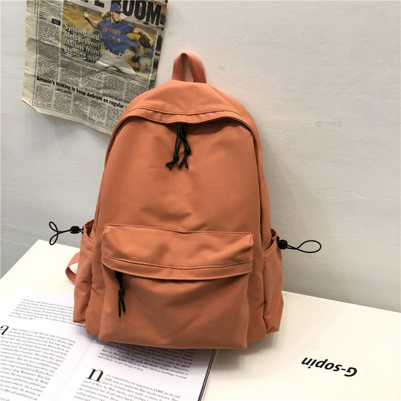 Egyszínű koreai stílusú, egyszerű hátizsák diákoknak, nylonból, kapacitás 20–35 l, kopásálló, 15 hüvelykes laptopnak megfelelő, iskola és utazás.