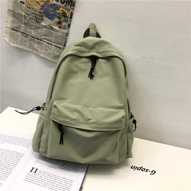 Egyszínű koreai stílusú, egyszerű hátizsák diákoknak, nylonból, kapacitás 20–35 l, kopásálló, 15 hüvelykes laptopnak megfelelő, iskola és utazás.