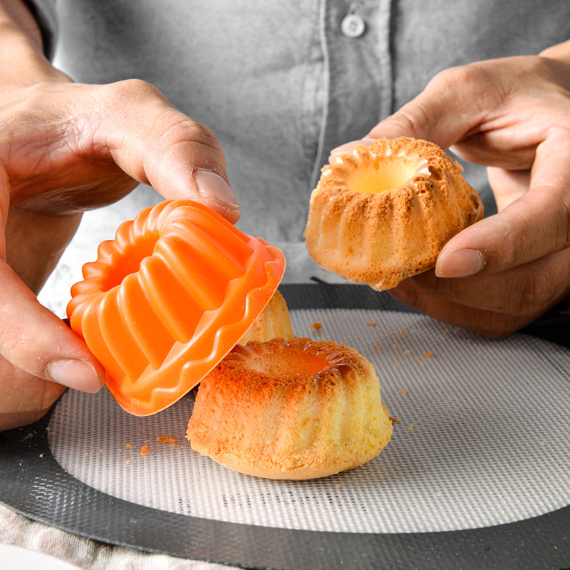 12-dijelni set silikonskih kalupa za muffine, okrugli kalupi za pečenje, za muffine, donute, puding i žele