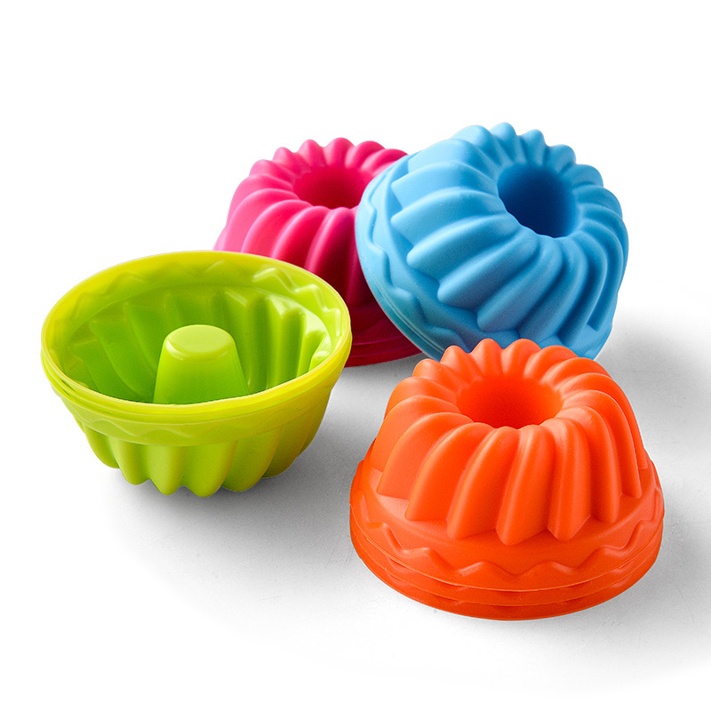 12-dijelni set silikonskih kalupa za muffine, okrugli kalupi za pečenje, za muffine, donute, puding i žele