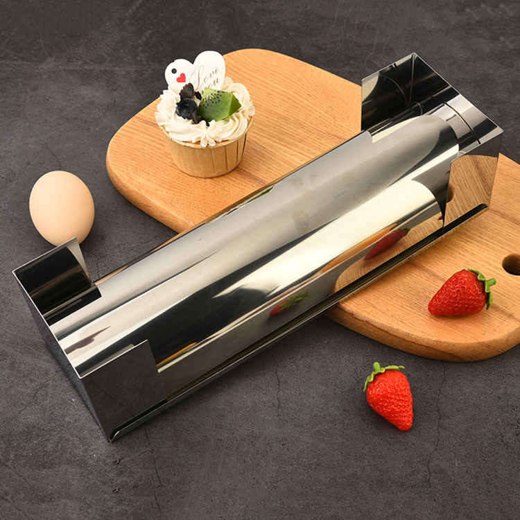 Rozsdamentes acél U-alakú tortaforma tekercs készítéséhez; modell Ql-0201; 2023-ban bemutatva; kategória: süteményformák