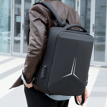 JANPAR Ruksak s tvrdim kućištem, 36-55L, anti-theft, s priključkom za punjenje, Oxford tkanina, za poslovna putovanja, unisex