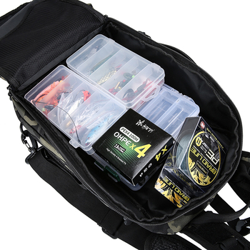 Unisex sportski ruksak s crossbody i dvostrukim ramenskim remenima, poliester, pogodan za planinarenje, kampiranje i ribolov