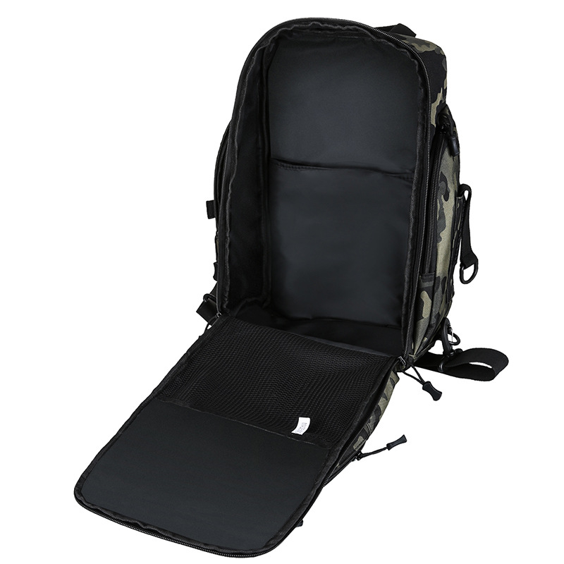 Unisex sportski ruksak s crossbody i dvostrukim ramenskim remenima, poliester, pogodan za planinarenje, kampiranje i ribolov