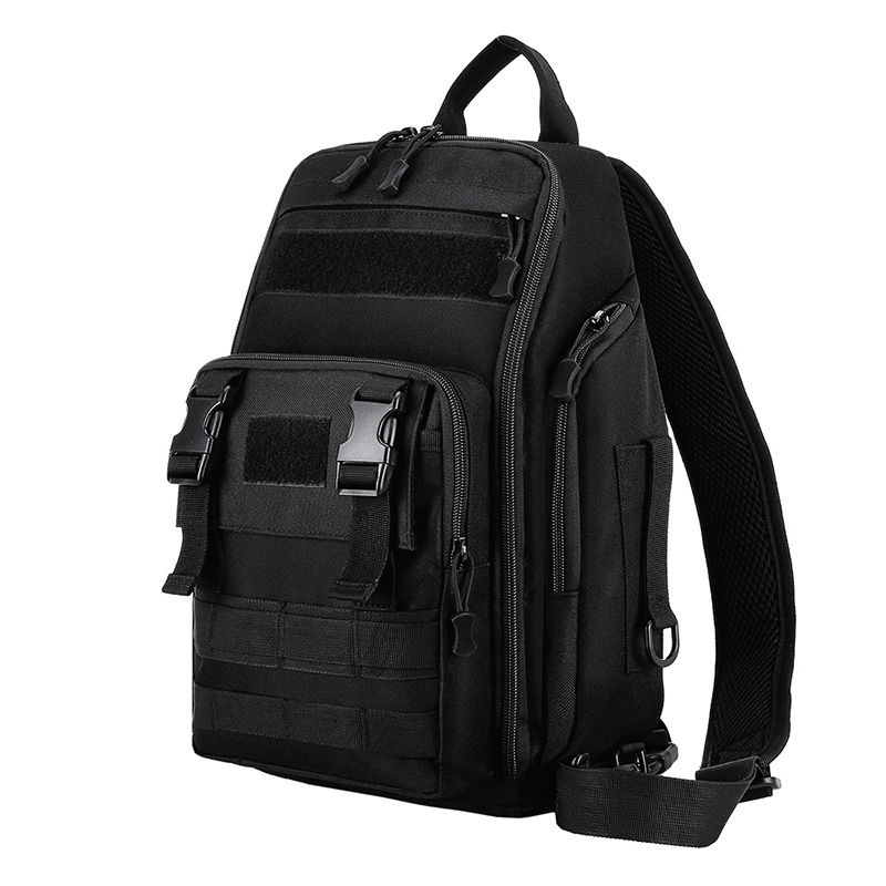 Unisex sportski ruksak s crossbody i dvostrukim ramenskim remenima, poliester, pogodan za planinarenje, kampiranje i ribolov