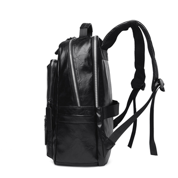 Pánsky PU batoh na 15-palcový notebook, objem 20–35L, mestský minimalistický dizajn, zakrivené ramenné popruhy