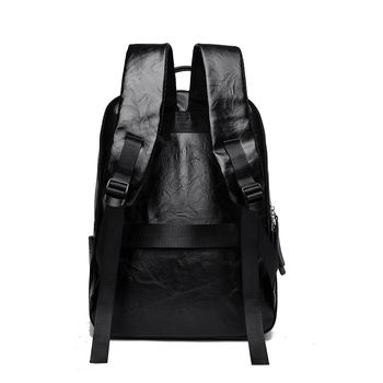 Pánsky PU batoh na 15-palcový notebook, objem 20–35L, mestský minimalistický dizajn, zakrivené ramenné popruhy