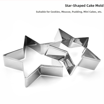 5 dalių žvaigždžių formų išpjovėjų rinkinys, nerūdijantis plienas, namų kepimui