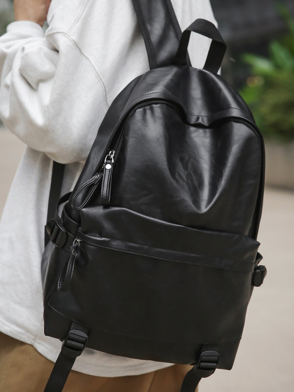 PU mekana kožna ruksak za kampus i putovanja | unisex, kompatibilan s 14-inčnim laptopom, vodootporan, volumen 20-35 L, jastučni sustav zraka na ramenima