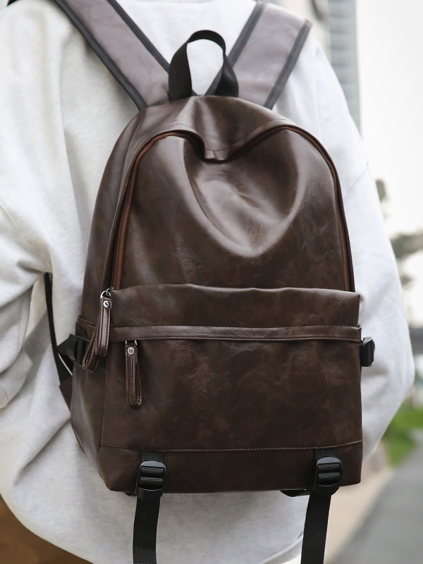 PU mekana kožna ruksak za kampus i putovanja | unisex, kompatibilan s 14-inčnim laptopom, vodootporan, volumen 20-35 L, jastučni sustav zraka na ramenima
