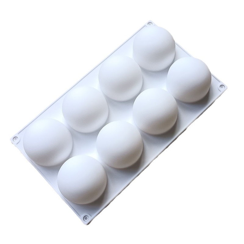 Szilikon tortaforma, gömb alakú, 8 darabos, csokoládétorta kókuszos töltelékkel