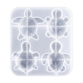 Silikon teknősbéka forma DIY gyanta ékszerekhez, szabálytalan alak, kulcstartó