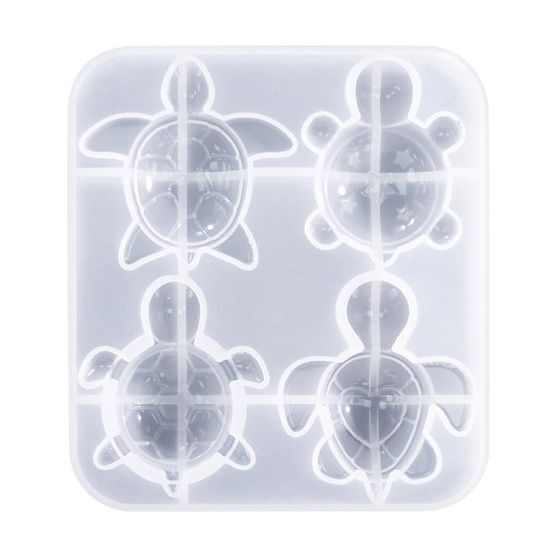 Silikon teknősbéka forma DIY gyanta ékszerekhez, szabálytalan alak, kulcstartó