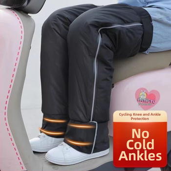 Zimné kolenné chrániče s jemnou flísovou podšívkou, hrubé a vetruodolné pre cyklistiku, unisex