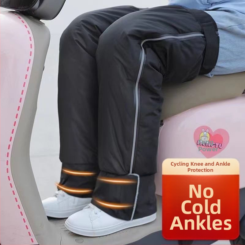 Zimné kolenné chrániče s jemnou flísovou podšívkou, hrubé a vetruodolné pre cyklistiku, unisex