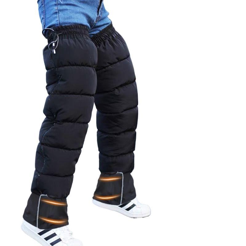 Zimné kolenné chrániče s jemnou flísovou podšívkou, hrubé a vetruodolné pre cyklistiku, unisex