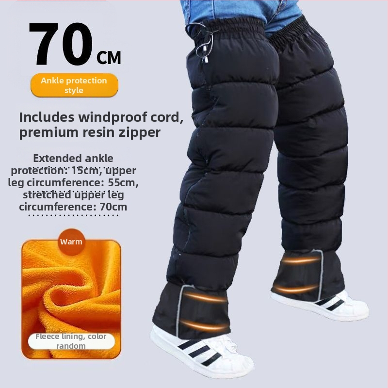 Zimné kolenné chrániče s jemnou flísovou podšívkou, hrubé a vetruodolné pre cyklistiku, unisex