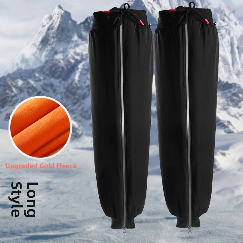 Zimné kolenné chrániče na motocykel, podšité fleece, hrubé, vetruodolné, pre dospelých