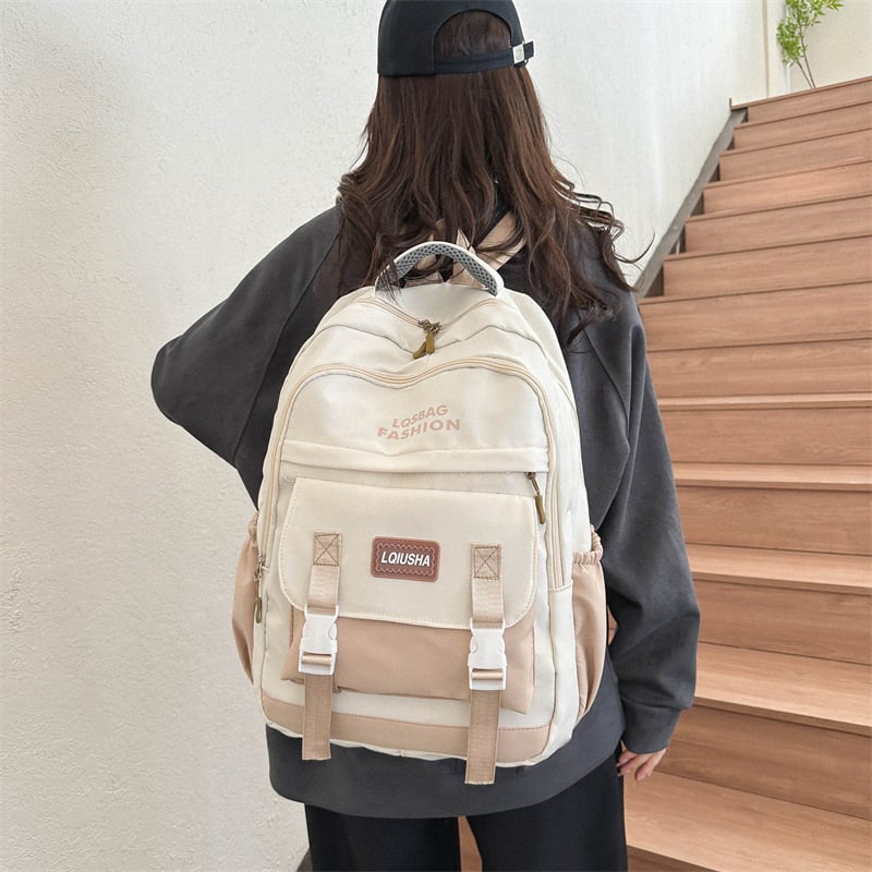 Unisex školský batoh s veľkou kapacitou 20–35L, Oxford látka, mestský minimalistický štýl, priedušné popruhy