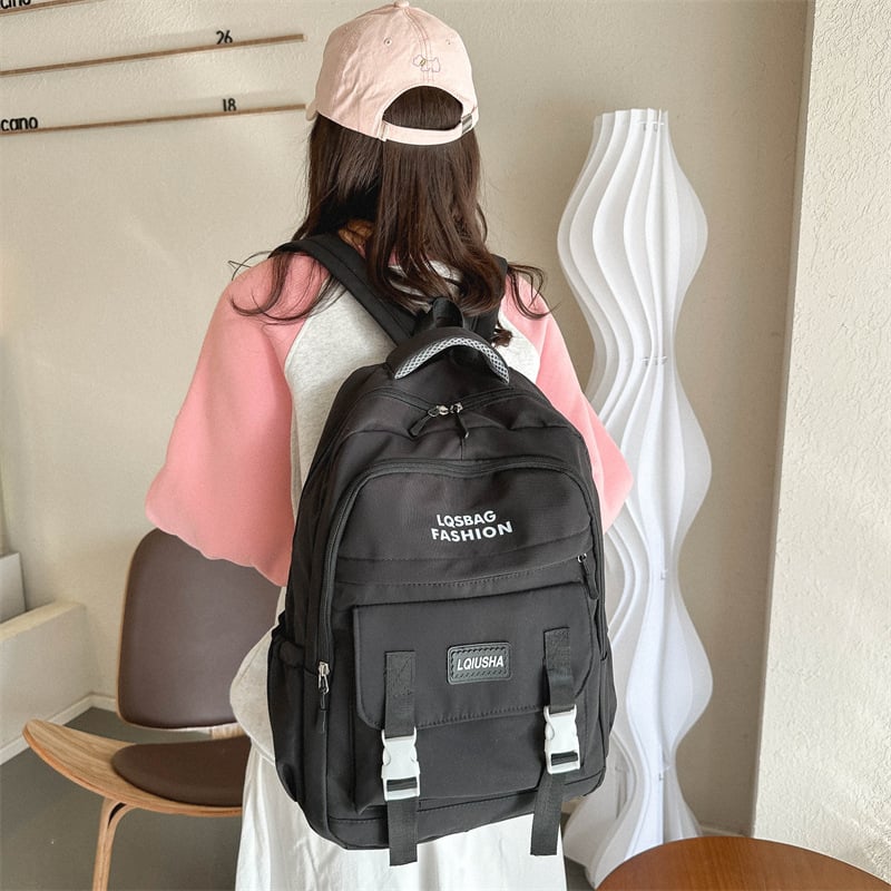 Unisex školský batoh s veľkou kapacitou 20–35L, Oxford látka, mestský minimalistický štýl, priedušné popruhy